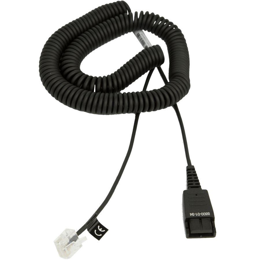 Cabo de Ligação para Auscultadores JABRA 8800-01-94 (Siemens - Cabo - Preto)