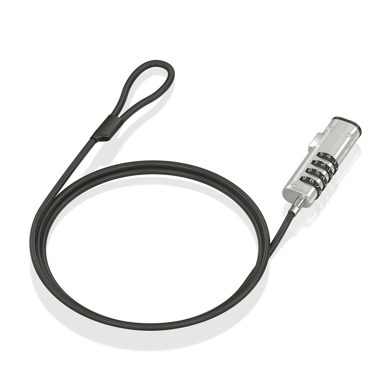 Cabo de Segurança Nano AISENS ASLK-D50N05-BK (Aço - Fecho com combinação - Nano - Preto)