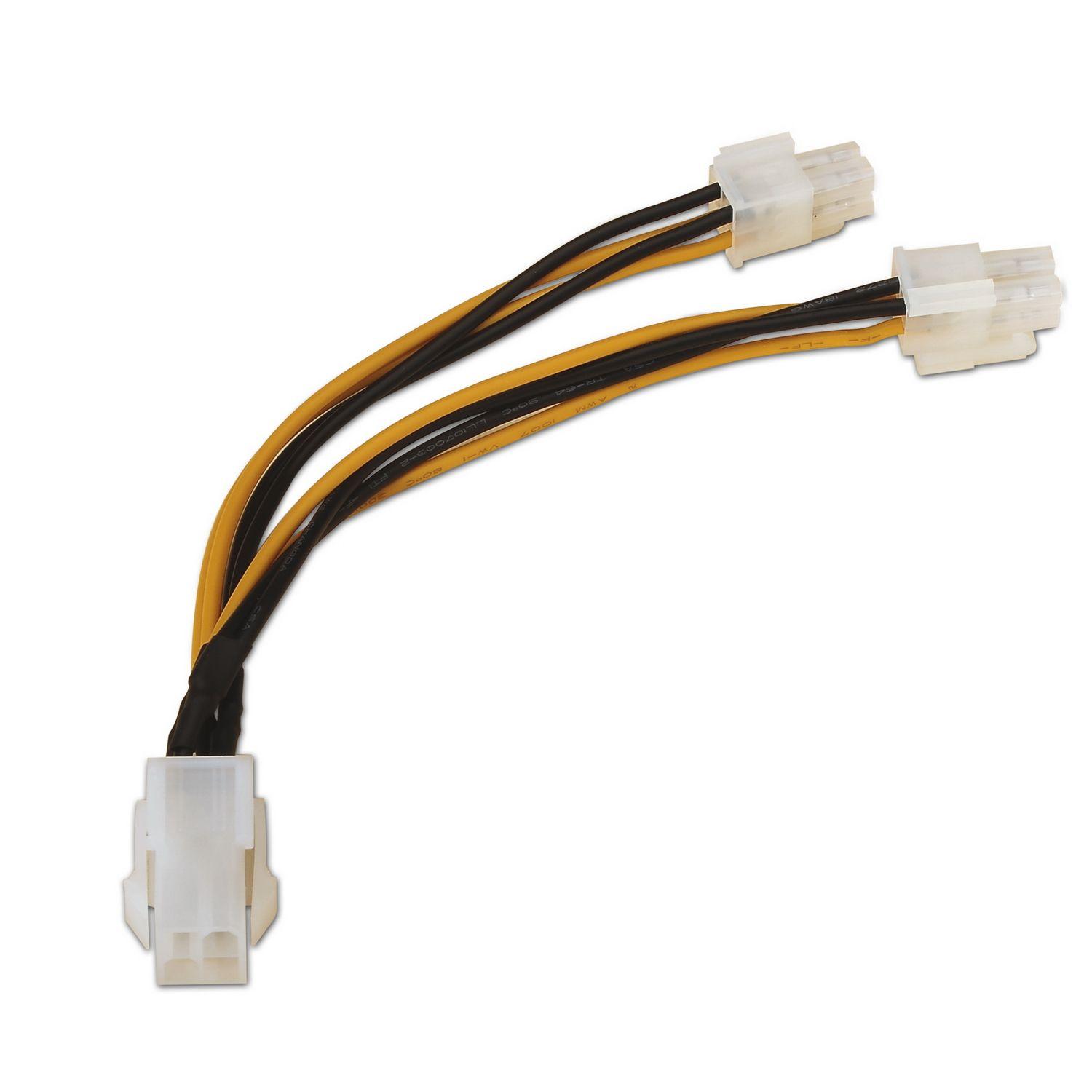 Cabo Adaptador de Alimentação CPU AISENS A131-0166 (0,15 m - 2 x 4-pin PWM - 4-pin ATX12V) — miniatura 2