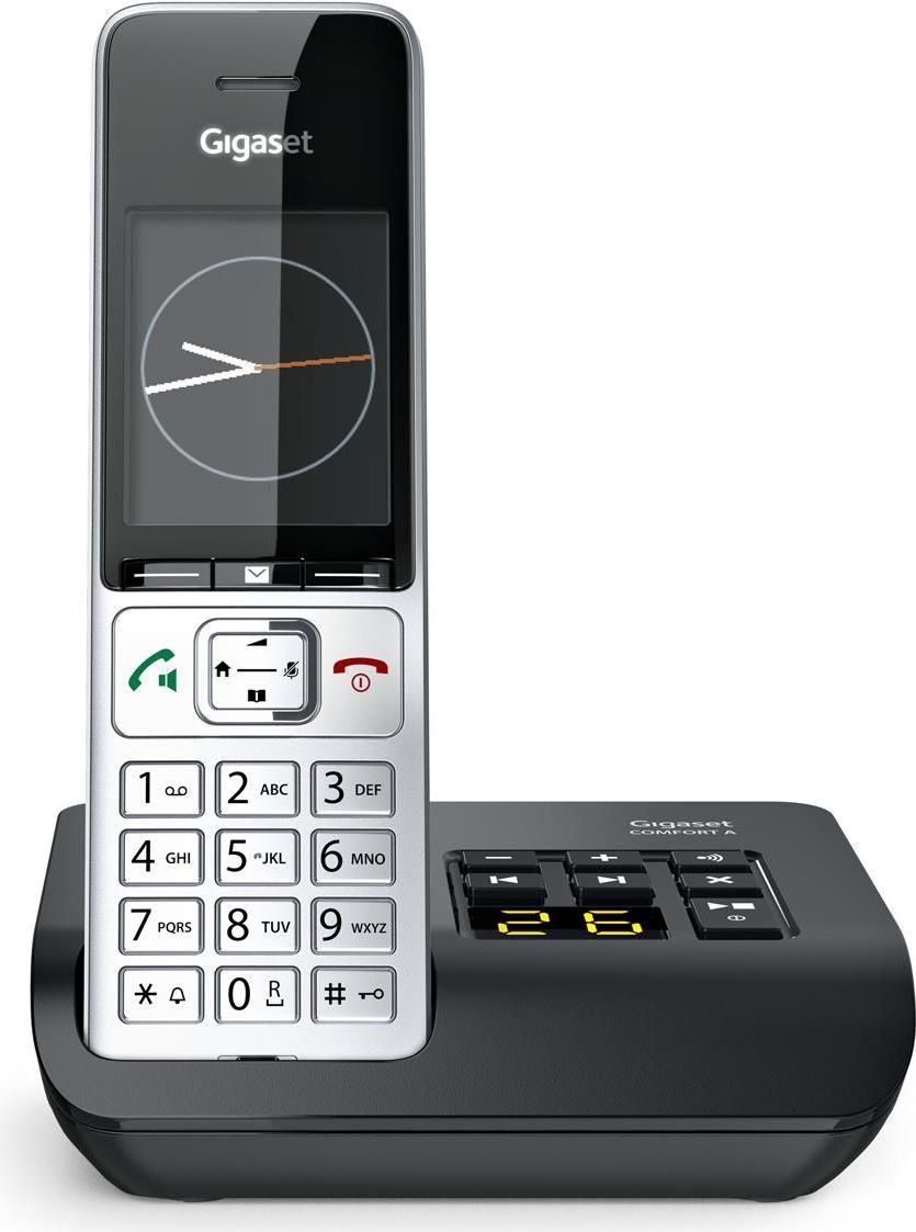 Telefone Sem Fios com Atendedor GIGASET Comfort 500A (17 h - Preto/Prateado)