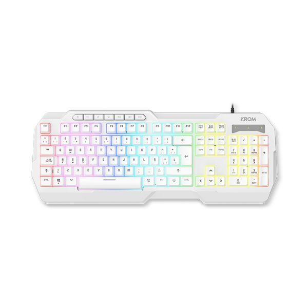 Conjunto Gaming 4 em 1 KROM Kenta (Inglês - Membrana - Direito - Branco) — miniatura 2