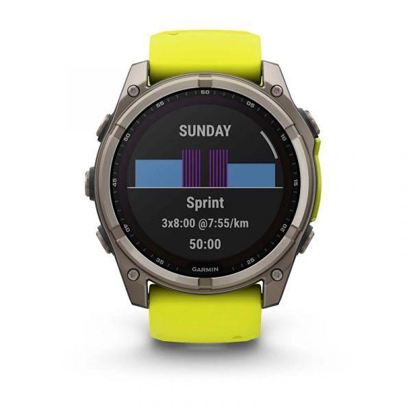 Smartwatch GARMIN fenix 8 (Redondo - Android, iOS - Digital - Grafite/Amarelo) — miniatura 4