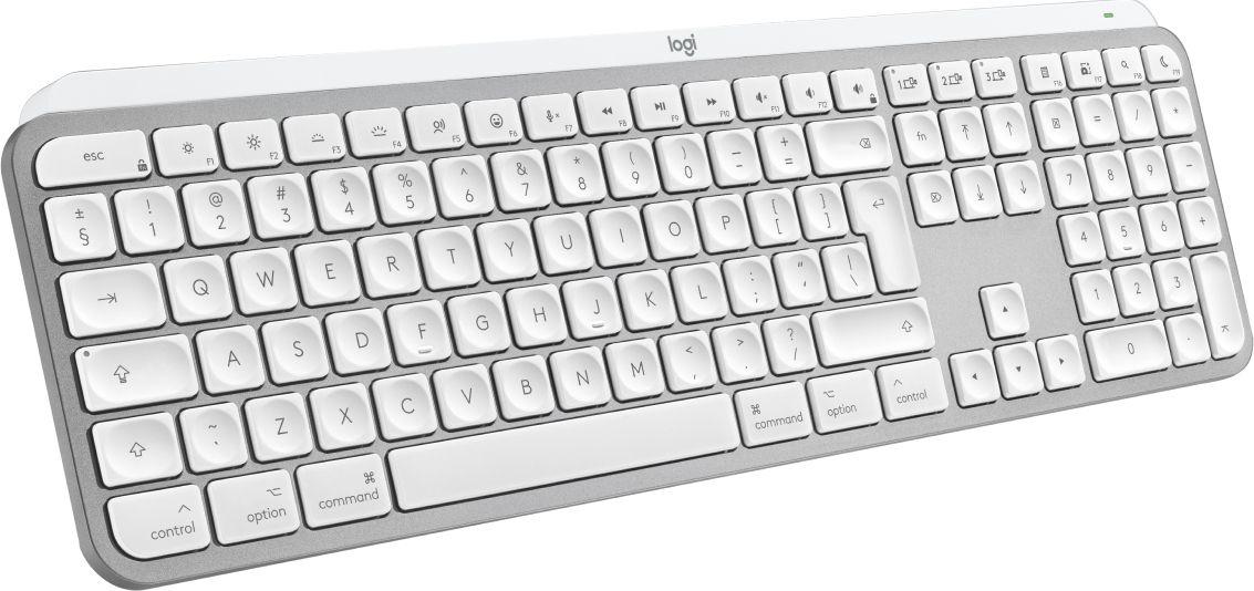 Teclado LOGITECH MX Keys S for Mac (Estados Unidos - Teclas tesoura - Tamanho completo - Alumínio e Branco) — miniatura 3