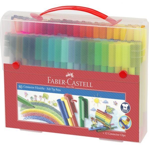 Conjunto de Canetas de Feltro FABER-CASTELL 155579 (Vermelho)