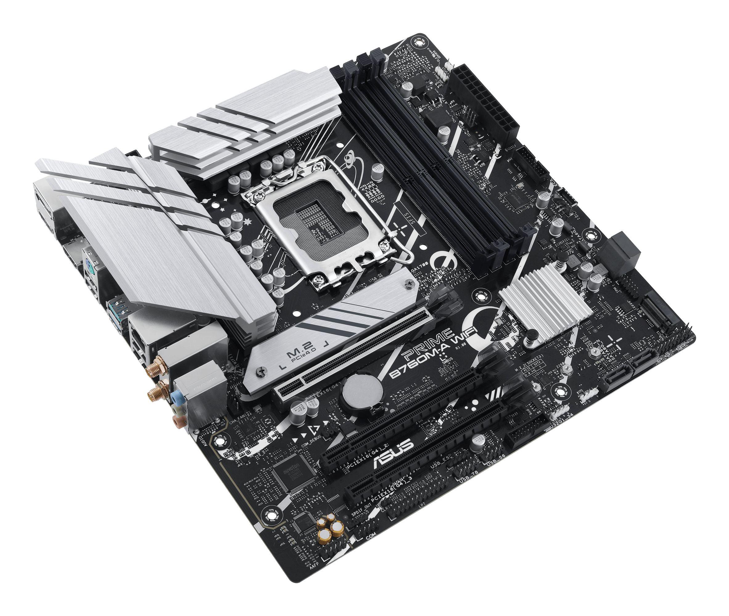 Motherboard ASUS PRIME B760M-A WIFI (LGA 1700 - micro ATX - Duplo canal) — miniatura 4