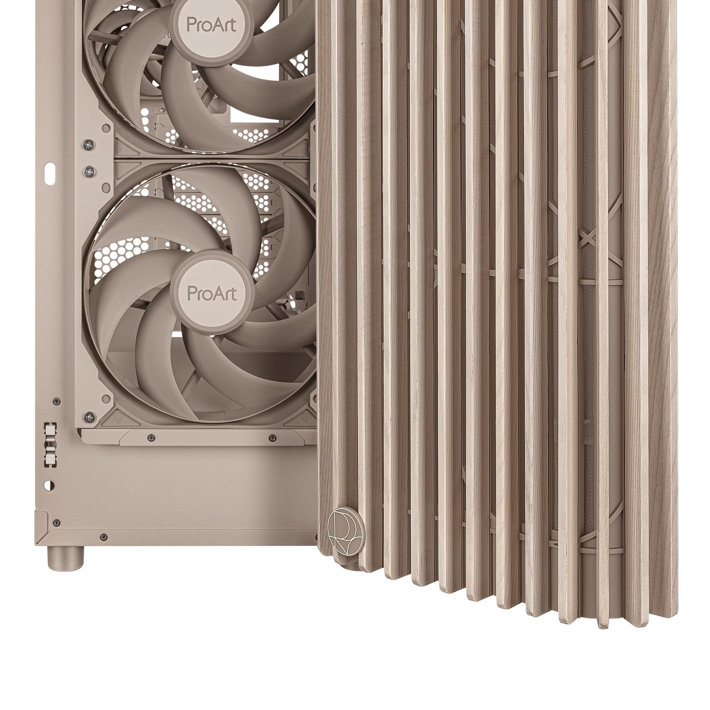 Caixa PC ASUS ProArt PA401 Wood Mesh PWM (Tower - Madeira - 16 cm - Bege), miniatura 5