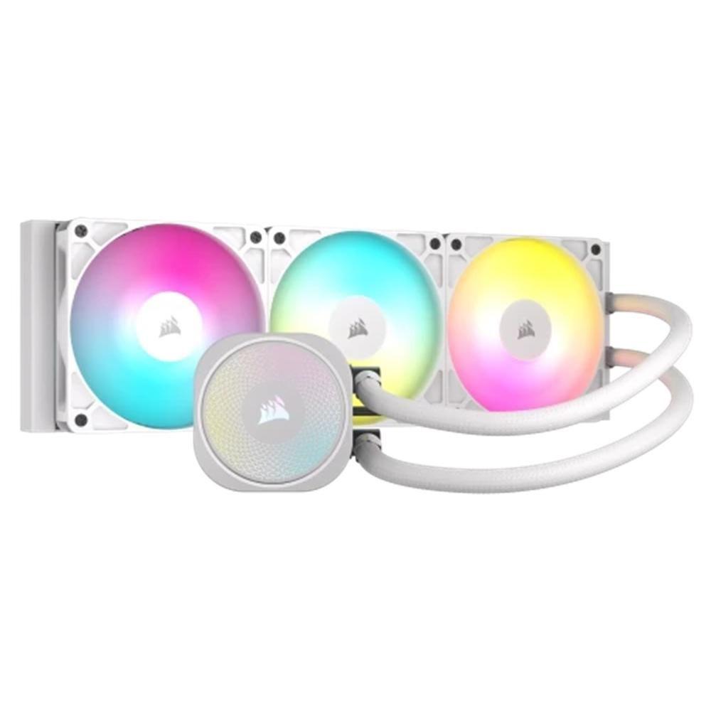 Kit de Refrigeração Líquida para CPU CORSAIR NAUTILUS 360 RS ARGB (LGA 1700, AM4, AM5 - 3 ventoinhas - 1700 RPM - Branco)