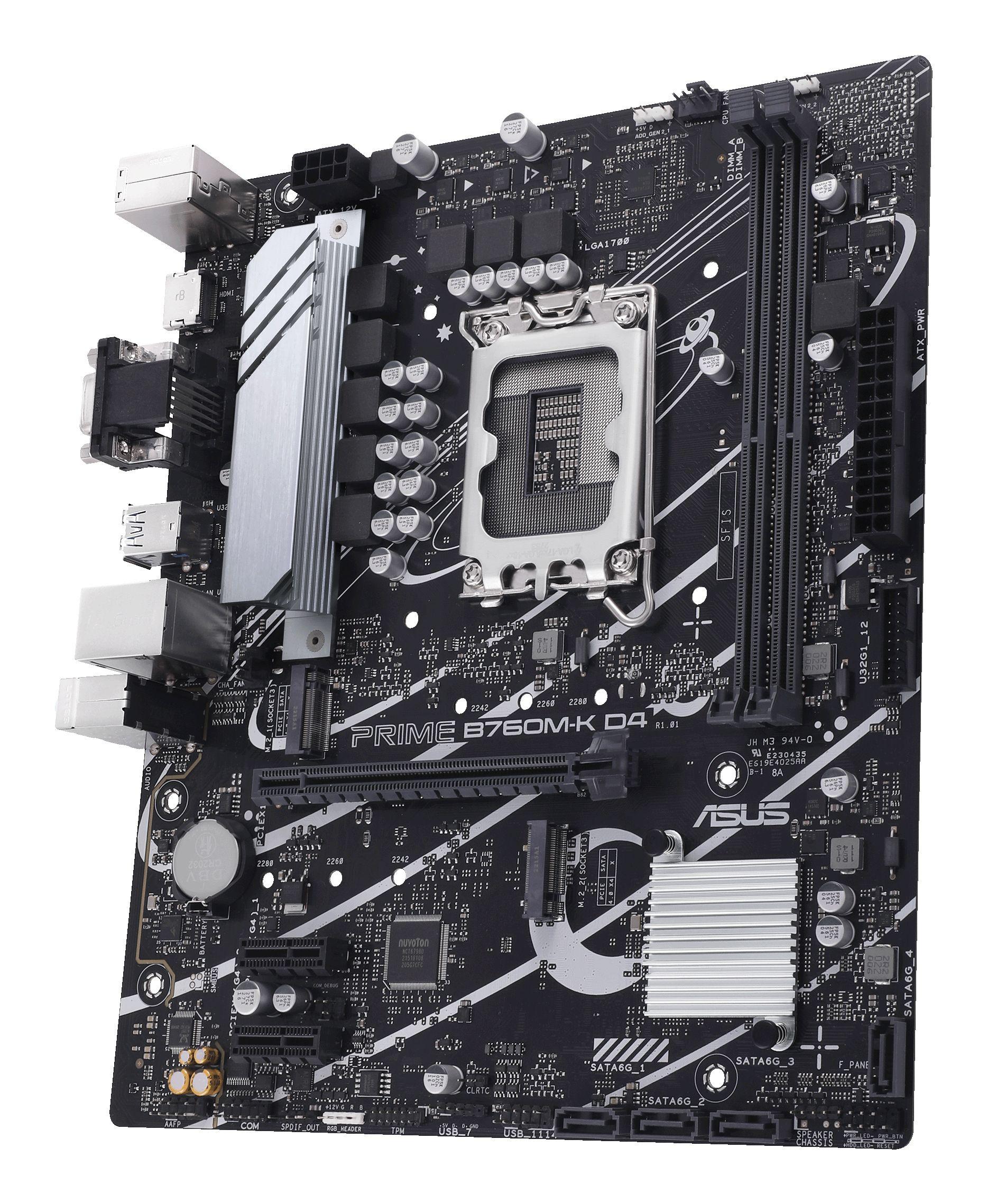 Motherboard ASUS PRIME B760M-K D4 (LGA 1700 - micro ATX - Duplo canal) — miniatura 5