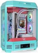 Caixa PC THERMALTAKE The Tower 600 (PS2 - 2.5" - SPCC, vidro temperado - Azul Menta)
