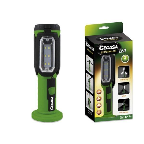 Lanterna LED CEGASA Profesional (3 modos - 250 lm - Preto/Verde)