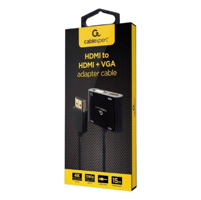 Adaptador HDMI Multiporta GEMBIRD A-HDMIM-HDMIFVGAF-01 (0,15 m - Preto), miniatura 6
