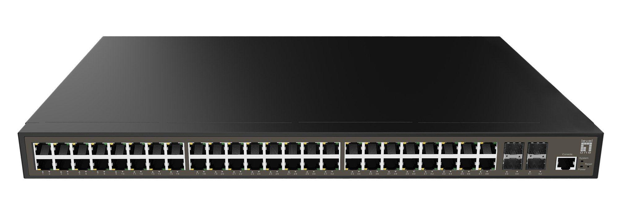 Switch LEVELONE GEL-5271 (Gigabit Ethernet - L2+ - 10000 bytes - Preto), imagem 1
