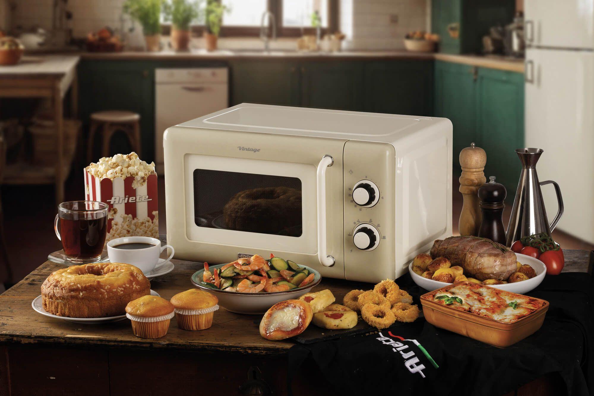 Micro-ondas Independente ARIETE Vintage Line 3960/03 (800 W - 20 l - Rotativo - Bege) — miniatura 3