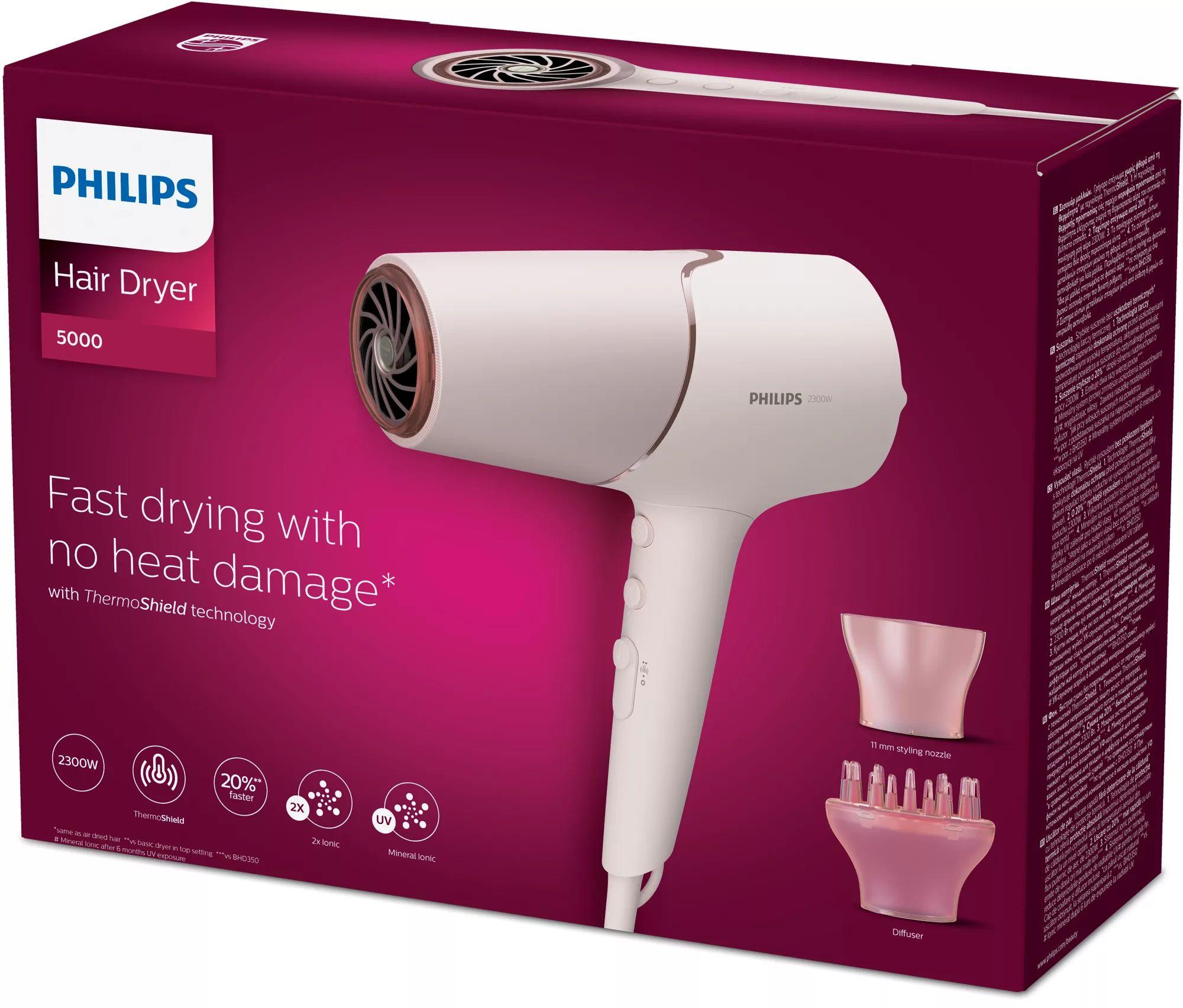 Secador de Cabelo PHILIPS BHD530/00 (Rosa e Branco) — miniatura 2