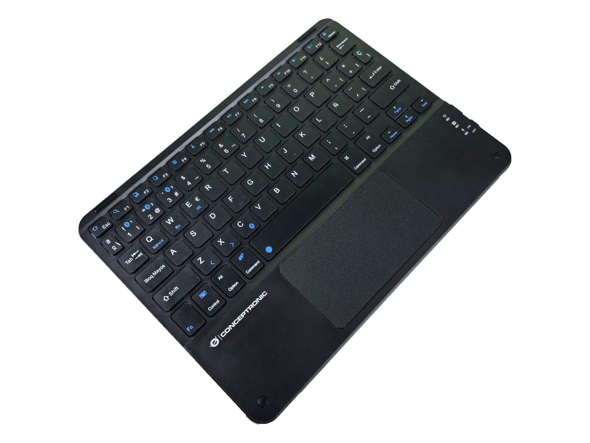 Teclado CONCEPTRONIC TOBIN01BES (Espanhol - Sem teclado numérico - Bluetooth - Preto) — miniatura 2