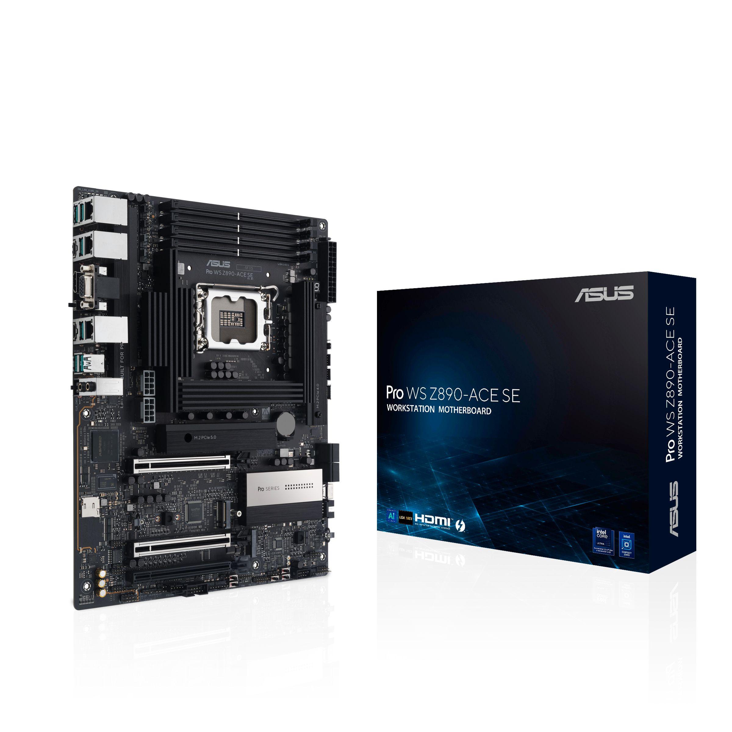 Motherboard ASUS PRO WS Z890-ACE SE (LGA 1851 (Socket V1) - Intel Core Ultra Série 2 - ATX - Preto)