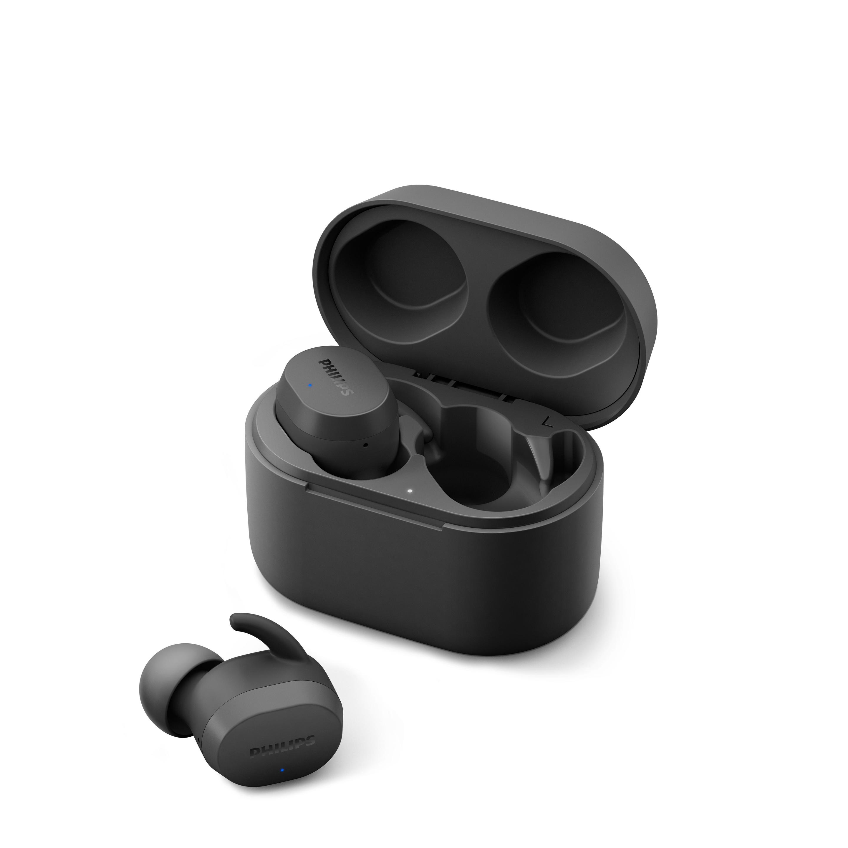 Auscultadores PHILIPS TAT3216BK/00 (3 mW - True Wireless Stereo - Preto)