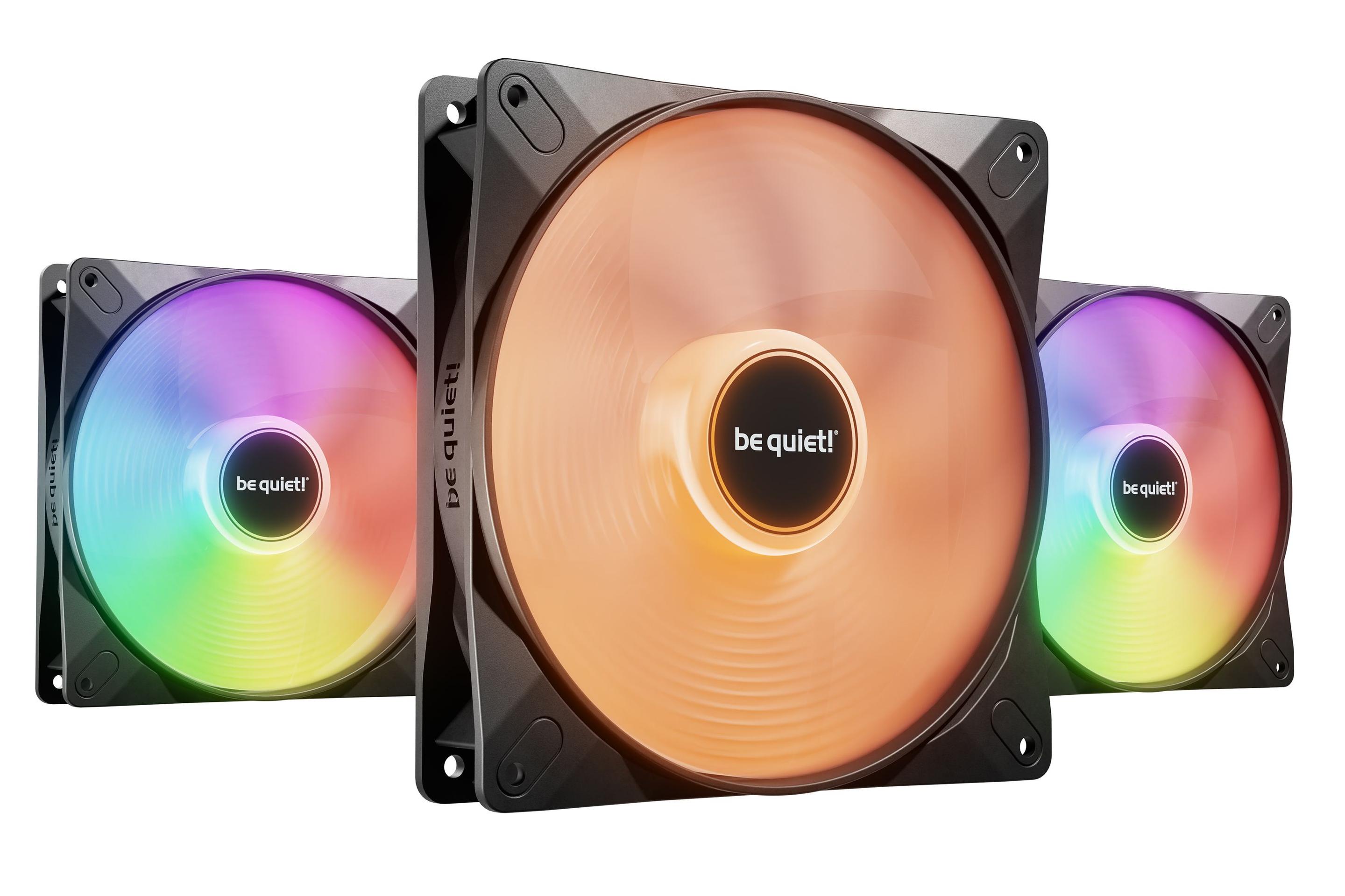 Ventoinhas BE QUIET! Light Wings LX 140mm PWM High Speed 3-Pack (5,4 W - Preto)