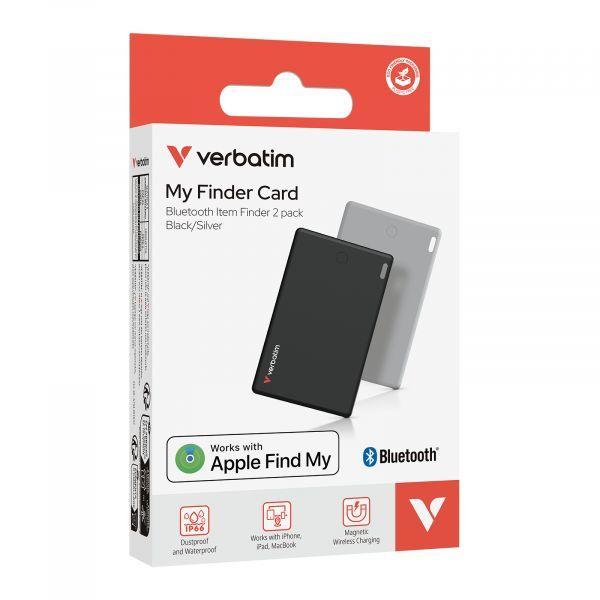 Localizador Bluetooth VERBATIM My Finder Card (110 mAh - 1440 h - iOS - Preto e Prateado), miniatura 3