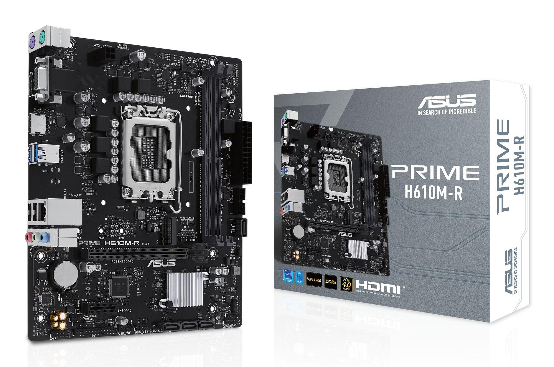 Motherboard ASUS PRIME H610M-R-SI (LGA 1700 - micro ATX - Duplo canal)
