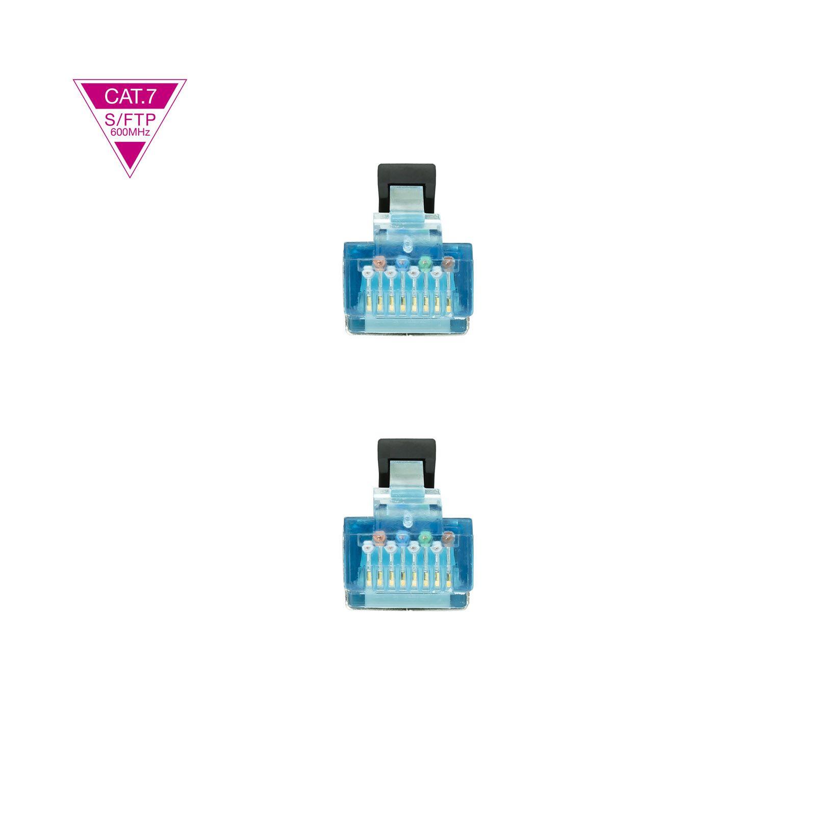 Cabo de Rede NANOCABLE 10.20.1702-BK (2 m - Cat7 - RJ-45 - Preto) — miniatura 3