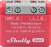 Módulo de Relé Inteligente SHELLY 1PM Mini Gen4 (Plástico - Vermelho)