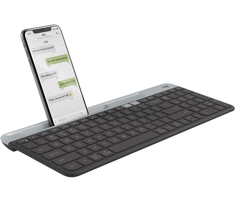 Teclado LOGITECH K580 (Nórdico - Tamanho completo - RF Wireless + Bluetooth - Grafite), miniatura 3