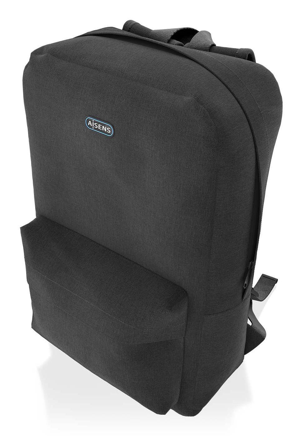 Mochila para Portátil AISENS ASBG-BP080-BK (Poliéster - 39,6 cm - Altura 44 cm - Preto), miniatura 2