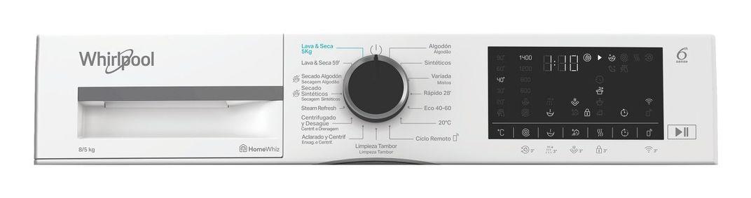 Máquina de Lavar e Secar Roupa Independente WHIRLPOOL WAD8536WBCSPT (B - 8 kg - 5 kg - Branco) — miniatura 8