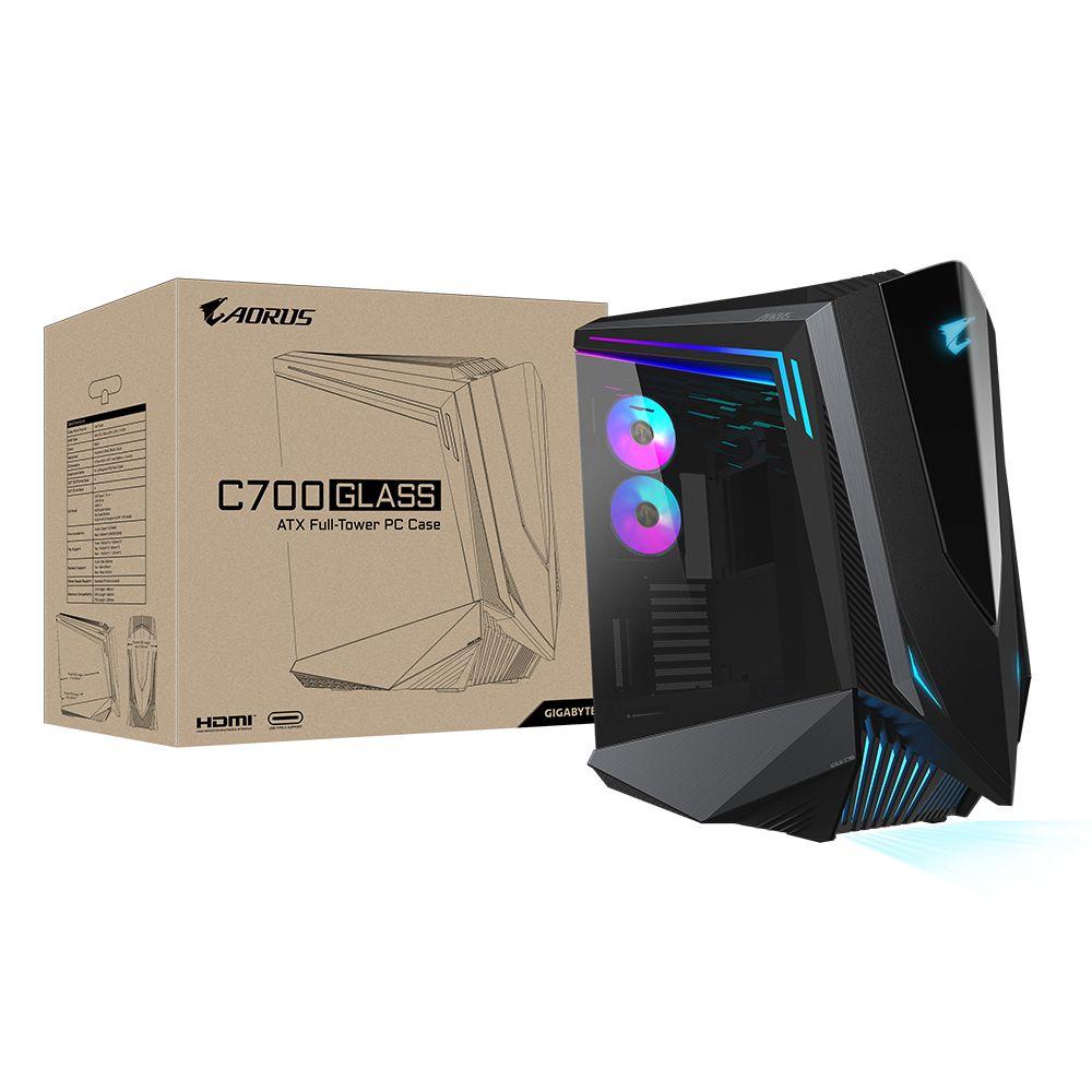 Caixa PC GIGABYTE AORUS C700 GLASS (Full Tower - Alumínio, Vidro, Plástico, Aço - 19,8 cm - Preto) — miniatura 8