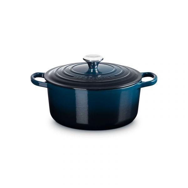 Caçarola Redonda LE CREUSET Signature 26 cm (Ferro fundido esmaltado - 26 cm - Nuit)