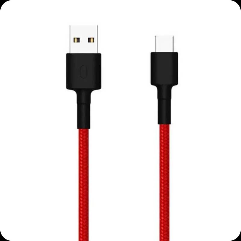 Cabo USB XIAOMI Mi Braided SJV4110GL (1 metro - USB C - USB A - Vermelho) — miniatura 2