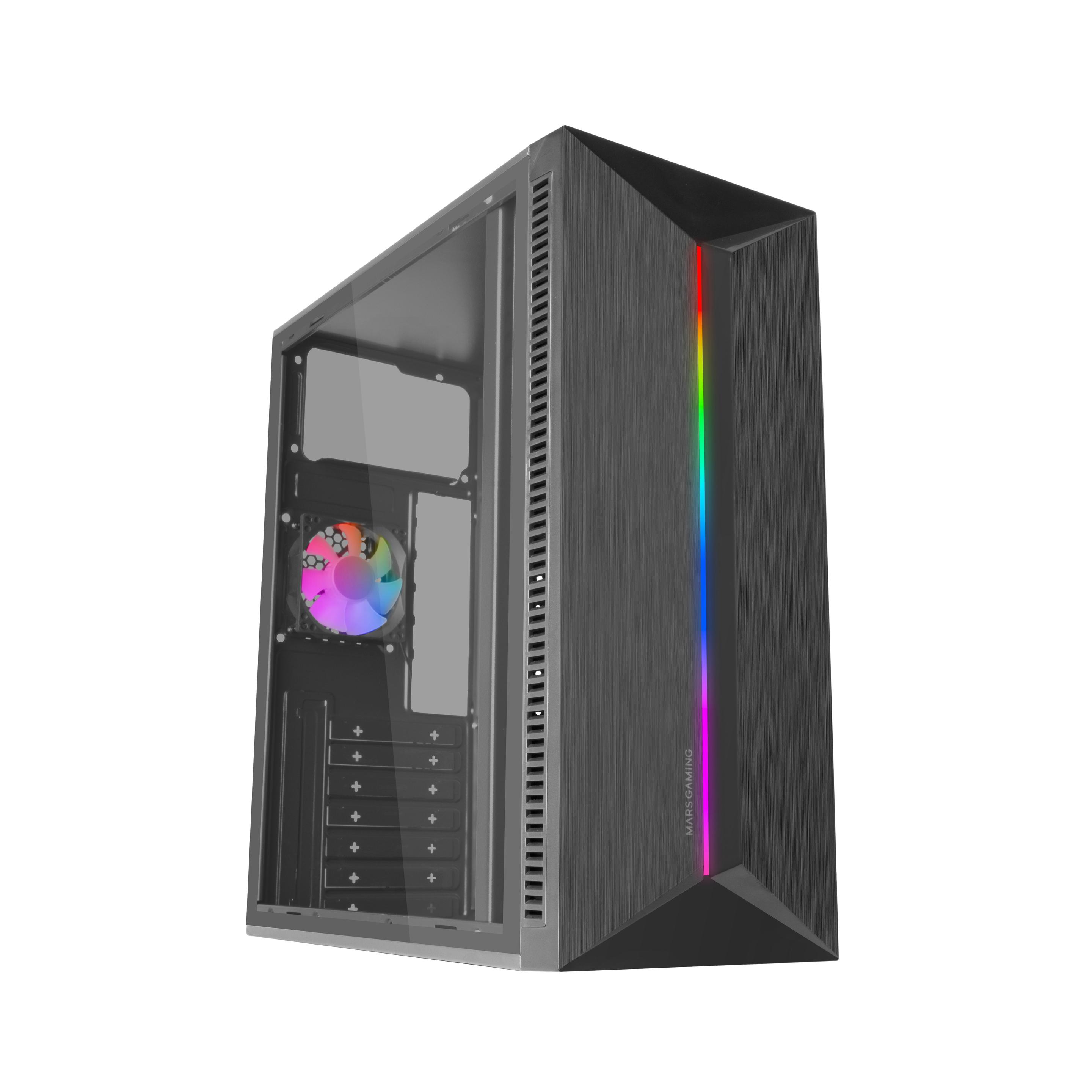 Caixa PC MARS GAMING MC-BLAZE (ATX, micro-ATX, Mini-ITX - Torre média - 15 cm - Preto)