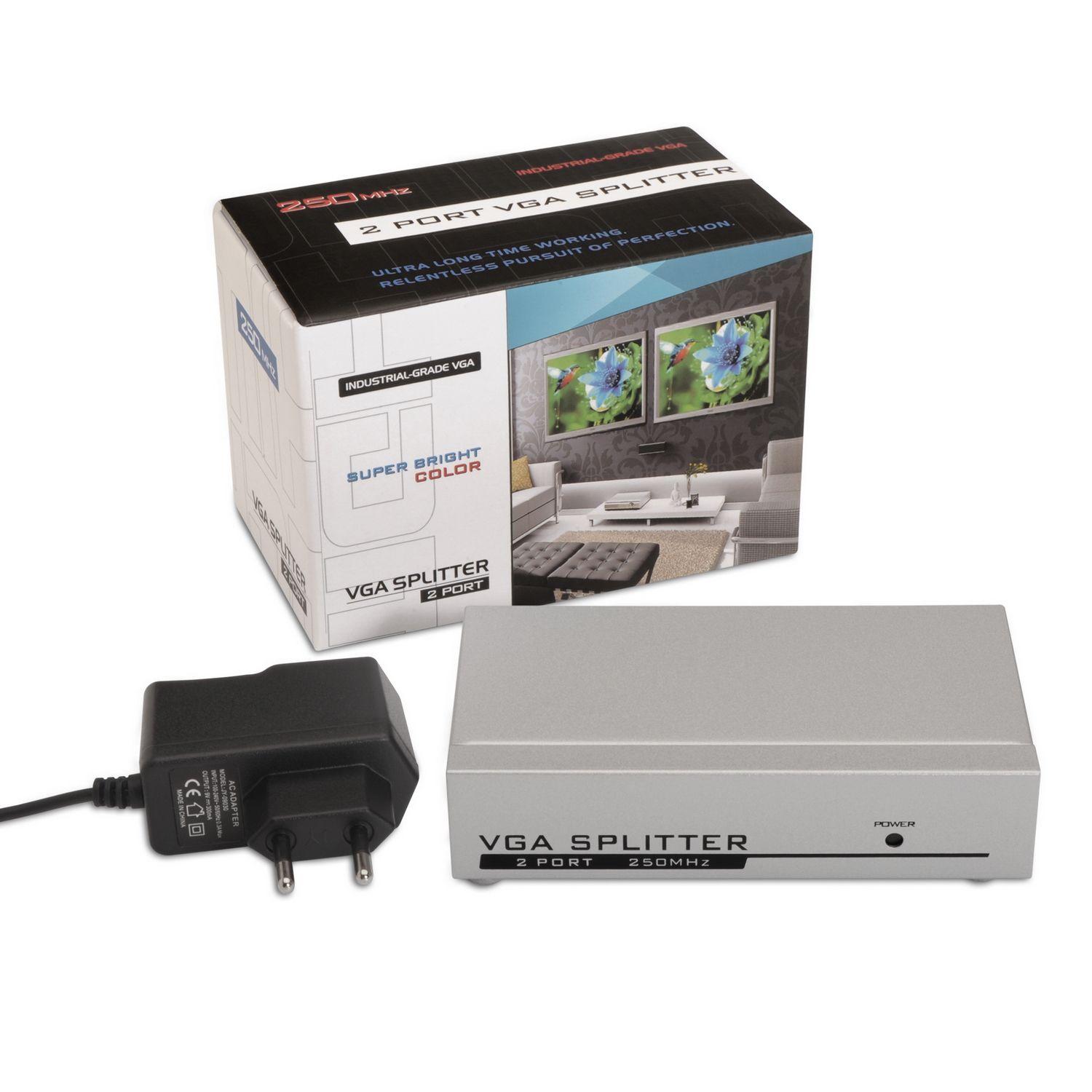 Duplicador VGA AISENS A116-0084 (Cinzento) — miniatura 3