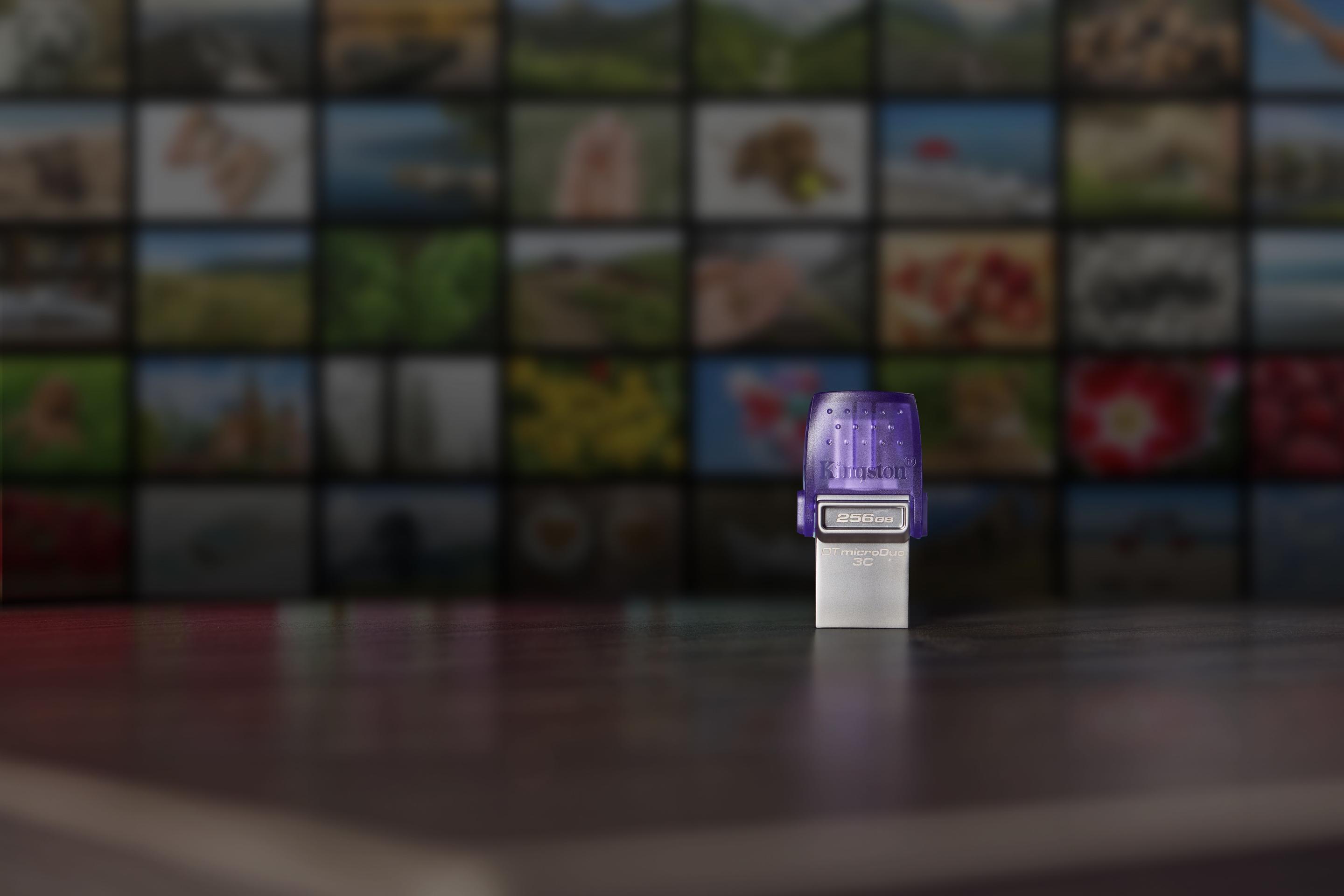 Pen USB KINGSTON DataTraveler microDuo 3C (256 GB - Outro - USB Tipo-A / USB Tipo-C - Roxo) — miniatura 6