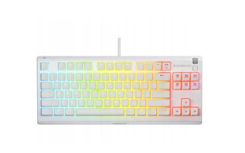 Teclado STEELSERIES Apex 3 TKL (Inglês - Magnetic-mechanical key switch - 80 - Branco)