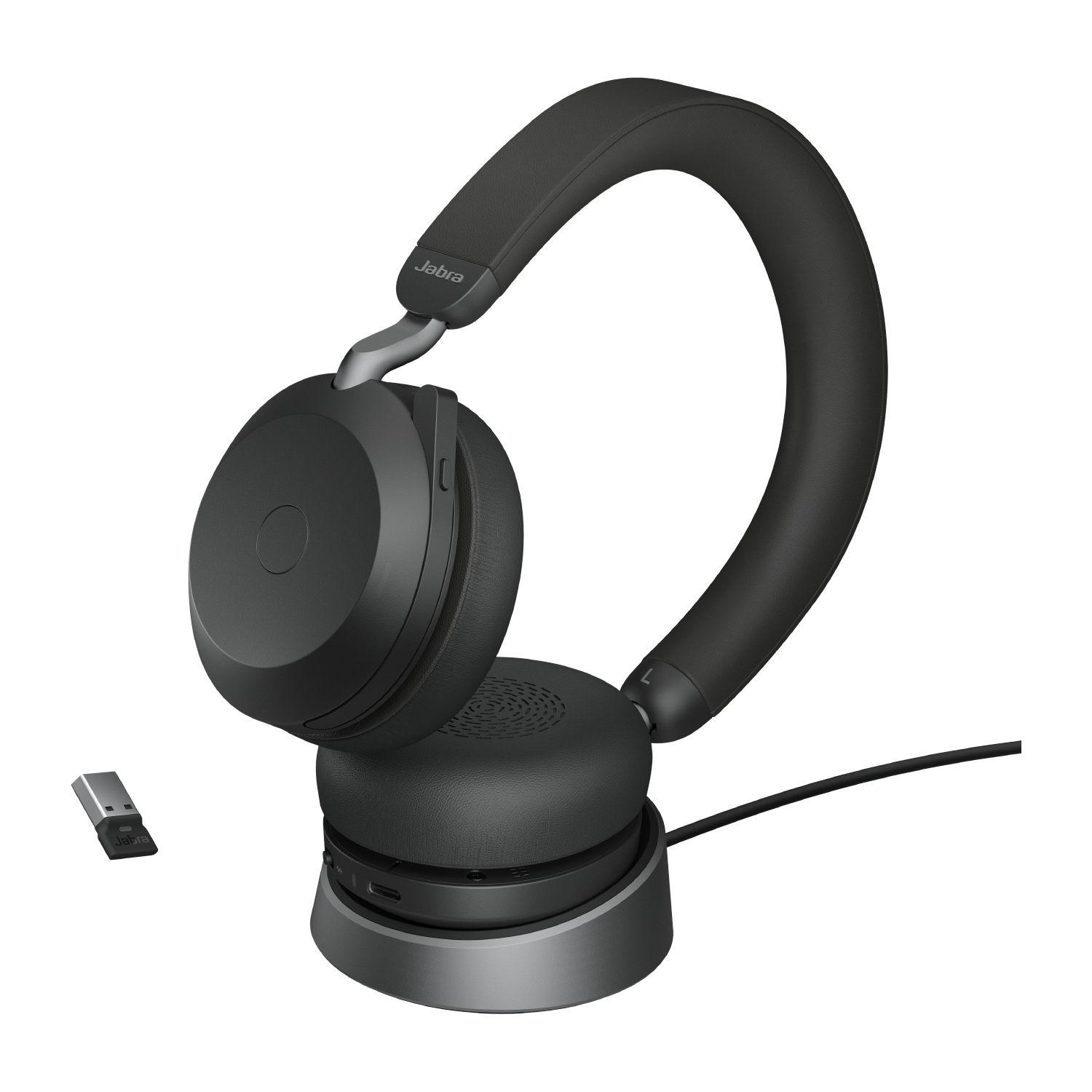 Headset JABRA Evolve2 75 UC Stereo (Binaural - Sem fios - Supra-aural - Preto) — miniatura 4