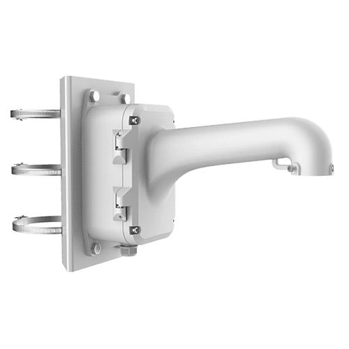 Suporte de Poste com Caixa de Ligações HIKVISION DS-1604ZJ-BOX-POLE (Interior/Exterior - Branco)