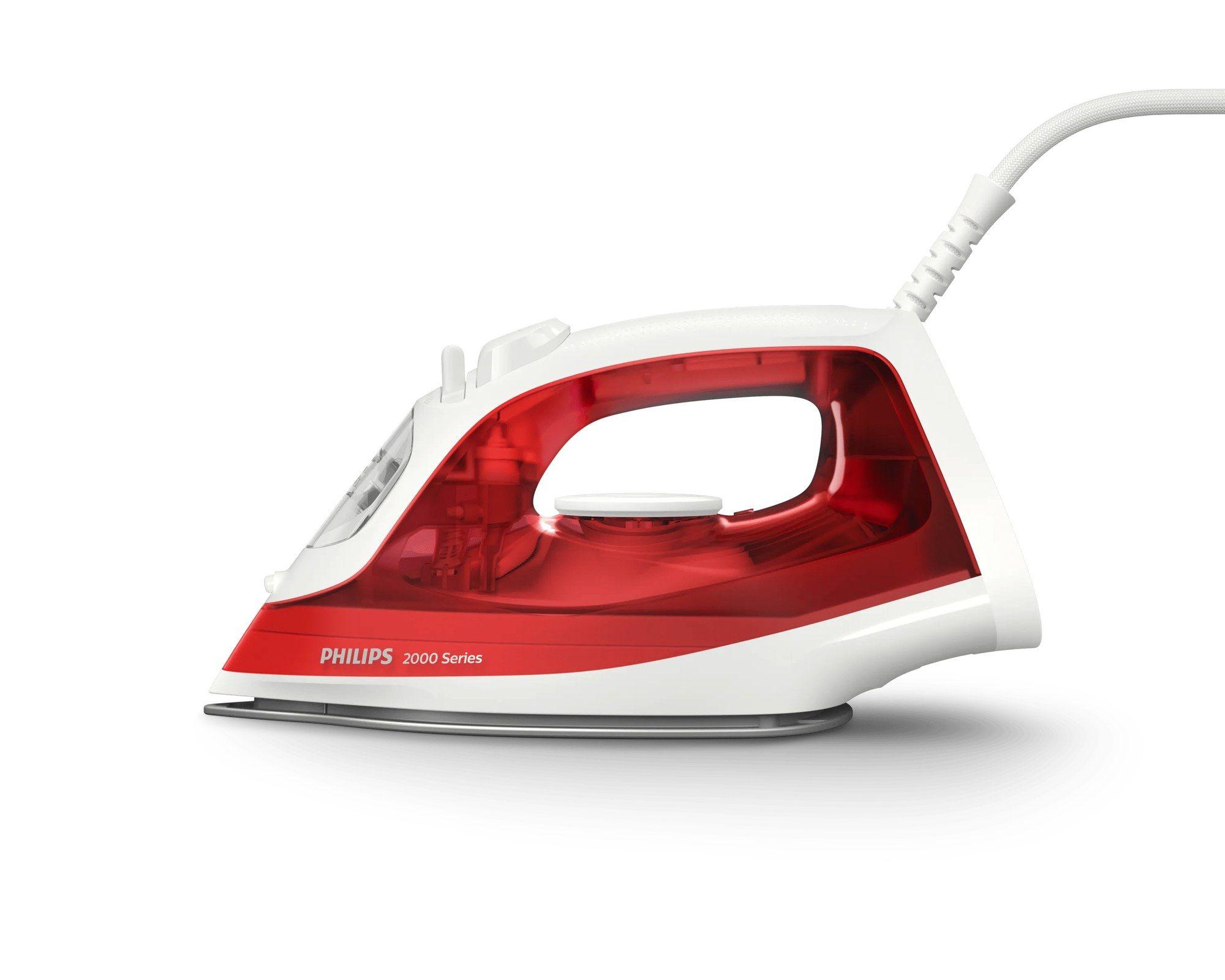 Ferro de Engomar a Vapor PHILIPS Série 2000 DST2010/40 (2000 W - 0,25 l - Base antiaderente - Vermelho/Branco) — miniatura 5