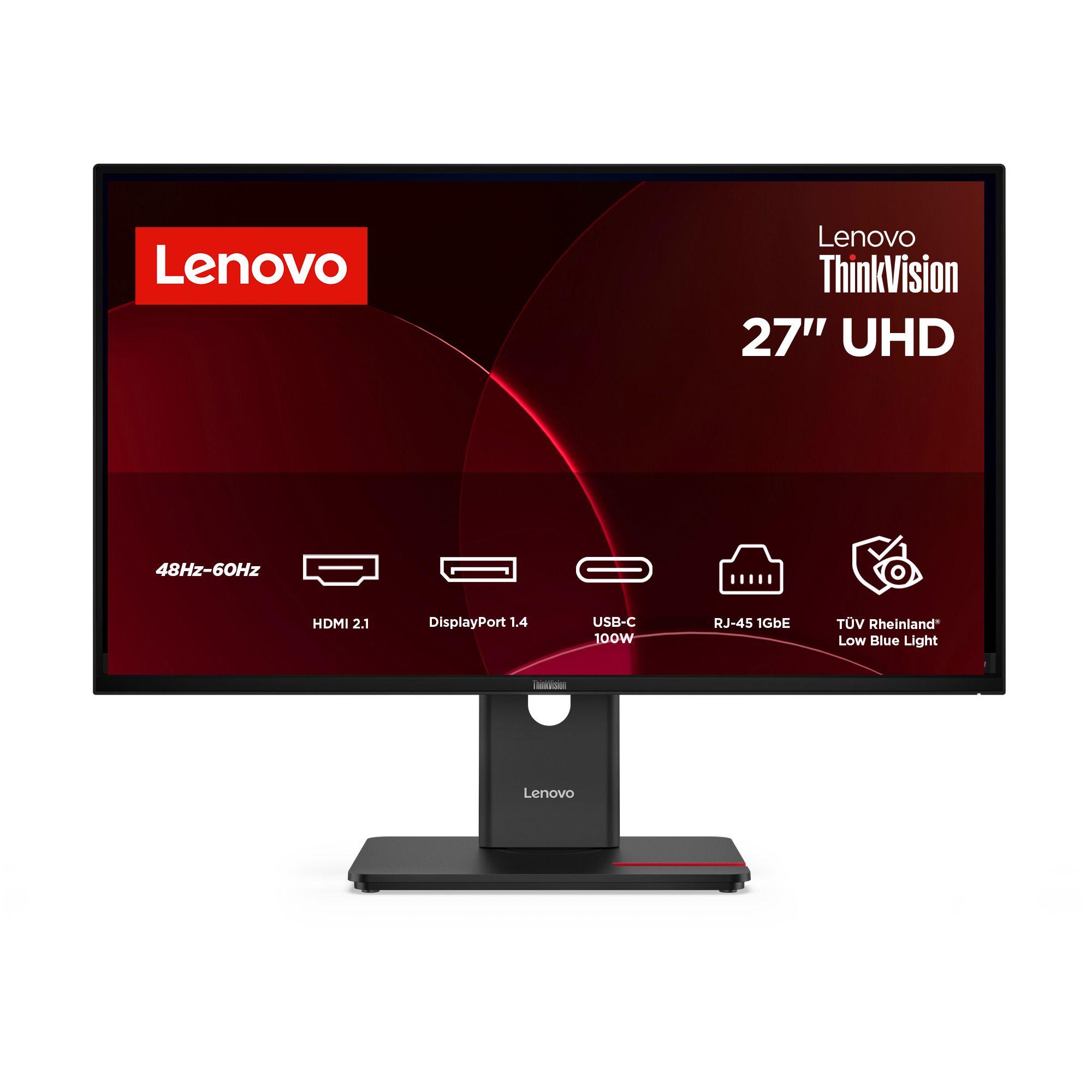 Monitor LENOVO ThinkVision T27UD-40 (27" - IPS - 60 Hz - Preto)