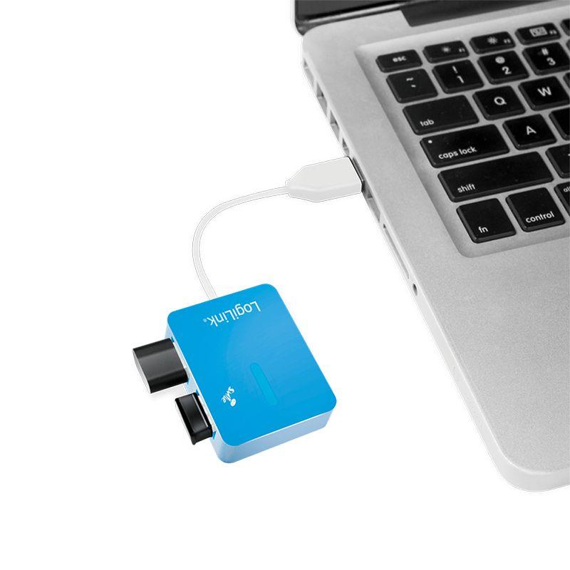 Hub USB LOGILINK UA0136 (USB 2.0 Type-A - Azul), miniatura 3