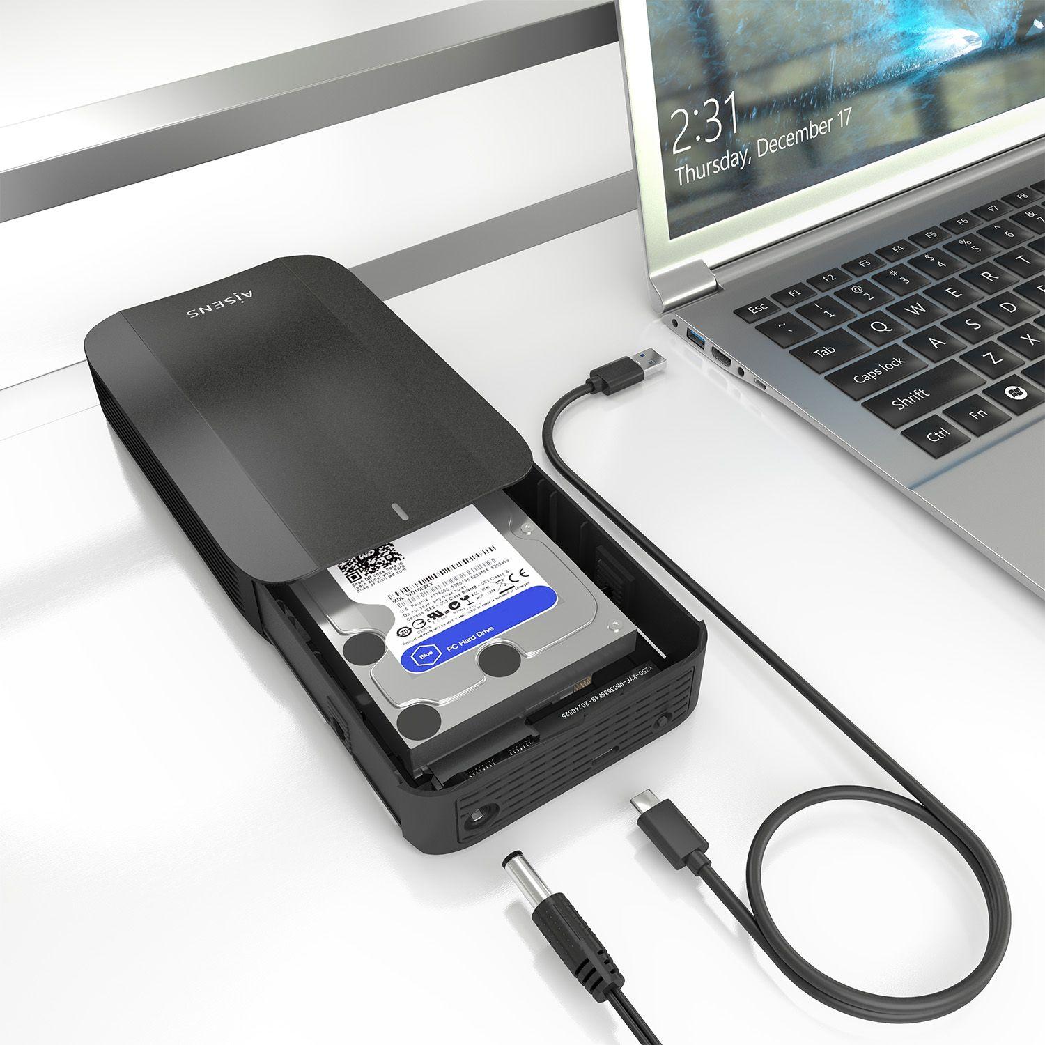 Caixa Externa para Disco Rígido AISENS ASE-3530B (3,5" - USB Type-C para USB Type-A - Preto), miniatura 6