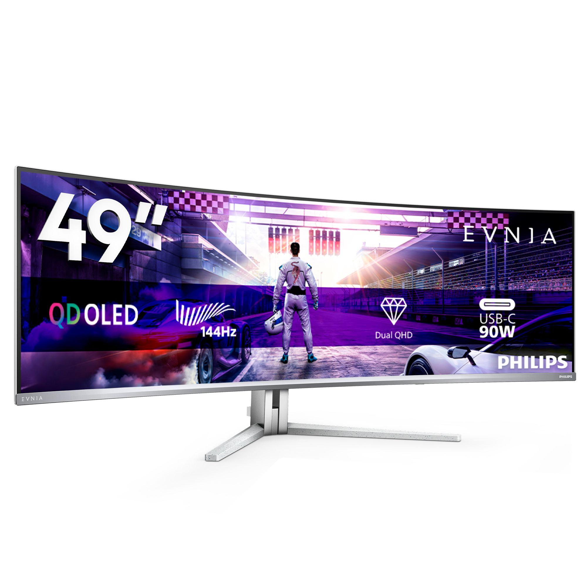 Monitor PHILIPS Evnia 8000 49M2C8900L/00 (48,9" - OLED - 144 Hz - Branco) — miniatura 3