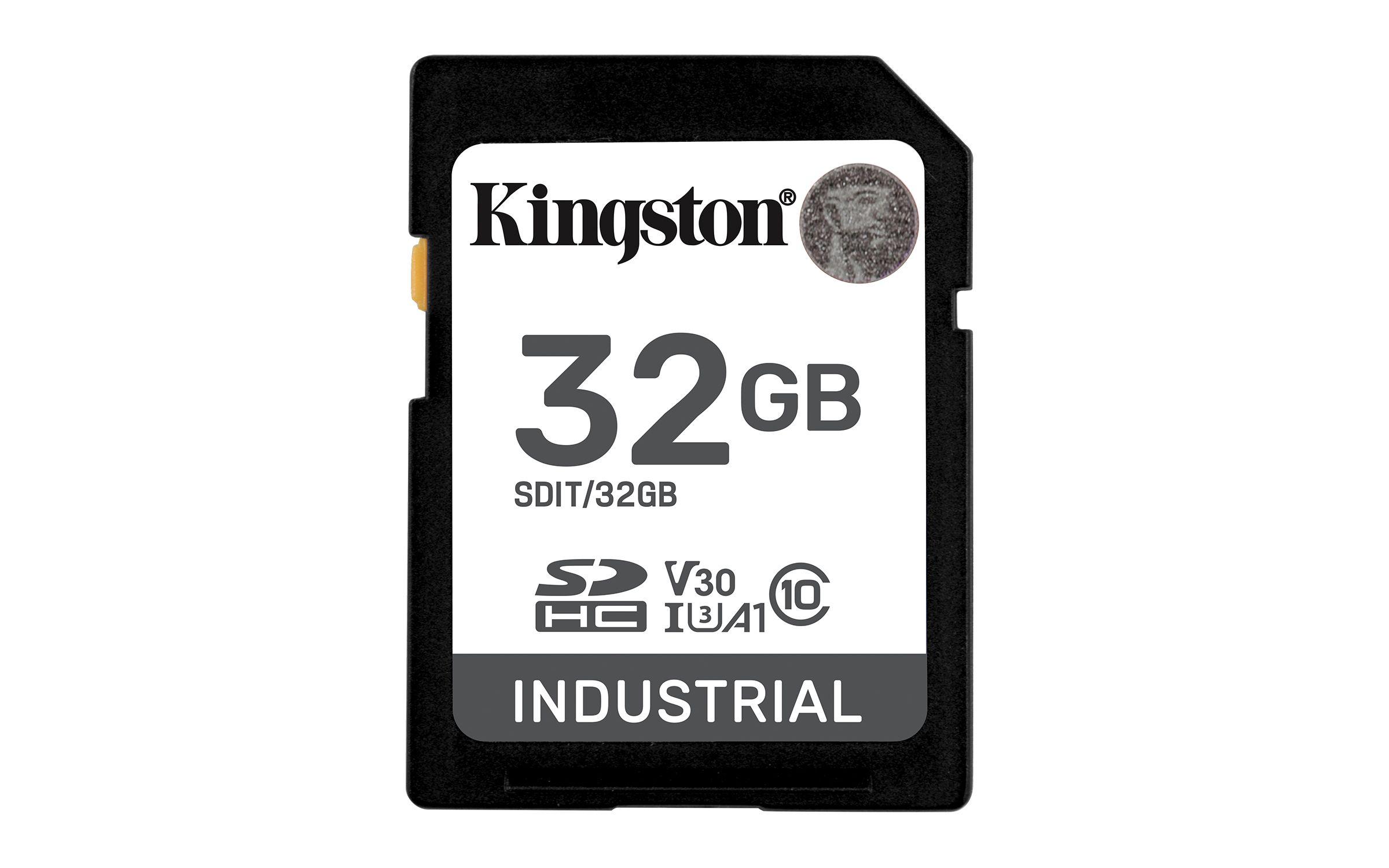 Cartão de Memória KINGSTON Industrial SDIT/32GB (32GB - Classe 10 - 100 MB/s - Preto)