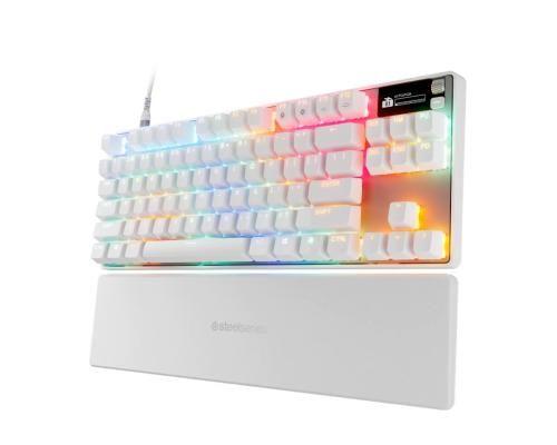 Teclado STEELSERIES Apex Pro TKL Gen 3 (Inglês - Magnetic-mechanical key switch - 80 - Branco)