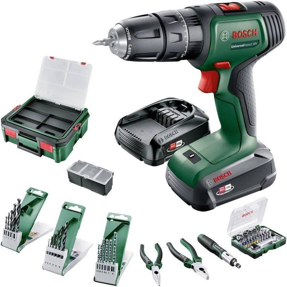 Berbequim/Aparafusadora de Percussão BOSCH UniversalImpact 18V (Verde/Preto)