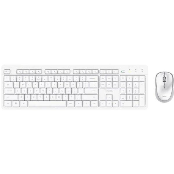 Conjunto de Teclado e Rato TRUST Ody II (Espanhol - Tamanho completo - RF Wireless - Branco) — miniatura 2