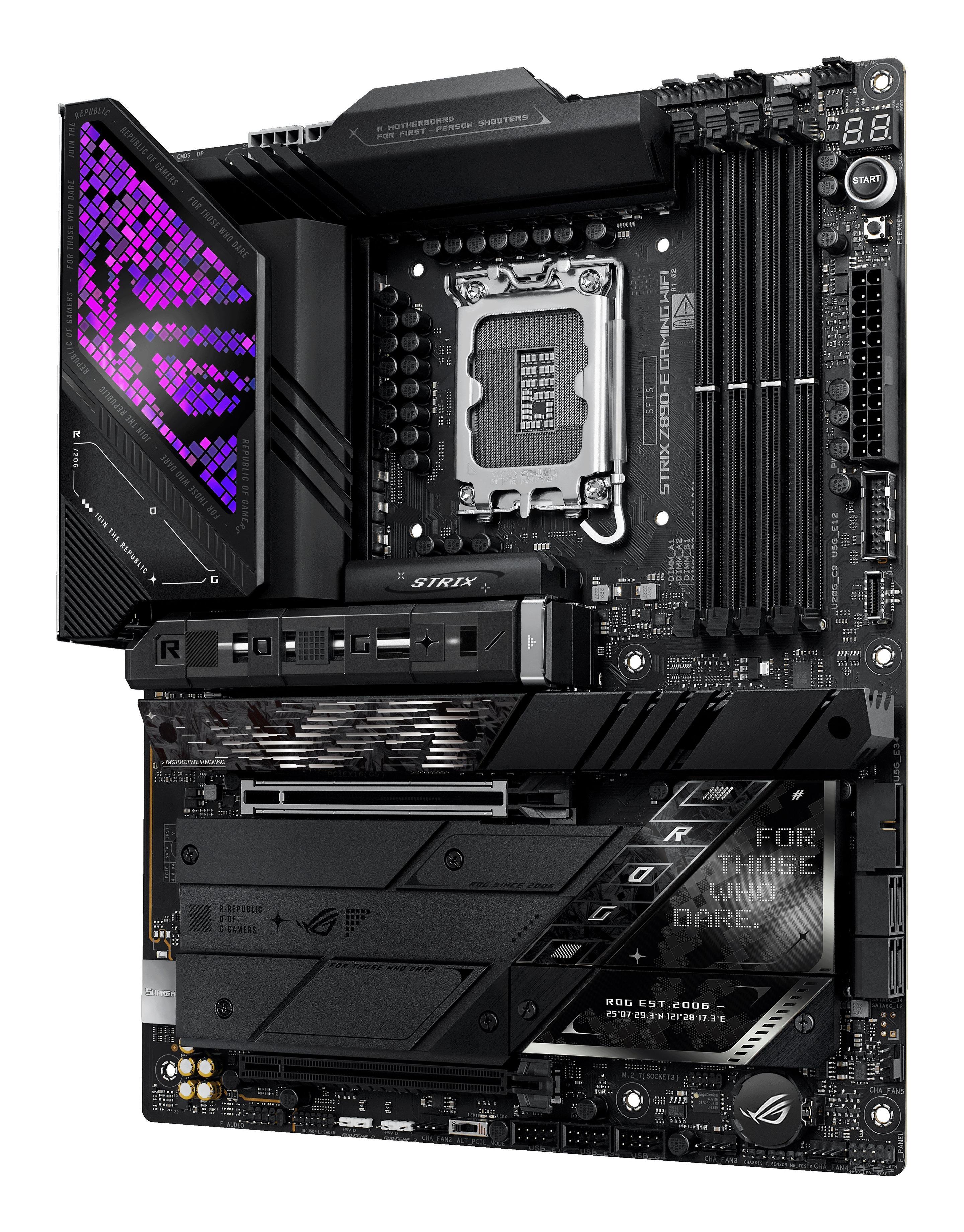 Motherboard ASUS ROG STRIX Z890-E GAMING WIFI (LGA 1851 (Socket V1) - Intel Core Ultra - ATX - Preto), miniatura 3