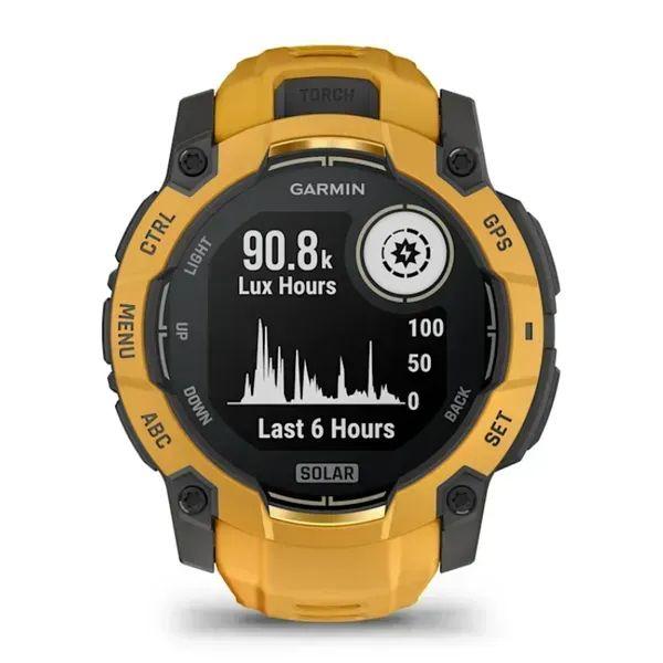 Relógio Desportivo GARMIN Instinct 3 SOLAR - 50 mm (Redonda - Android, iOS - Digital, a cores, tátil - Sunburst/Cinzento)
