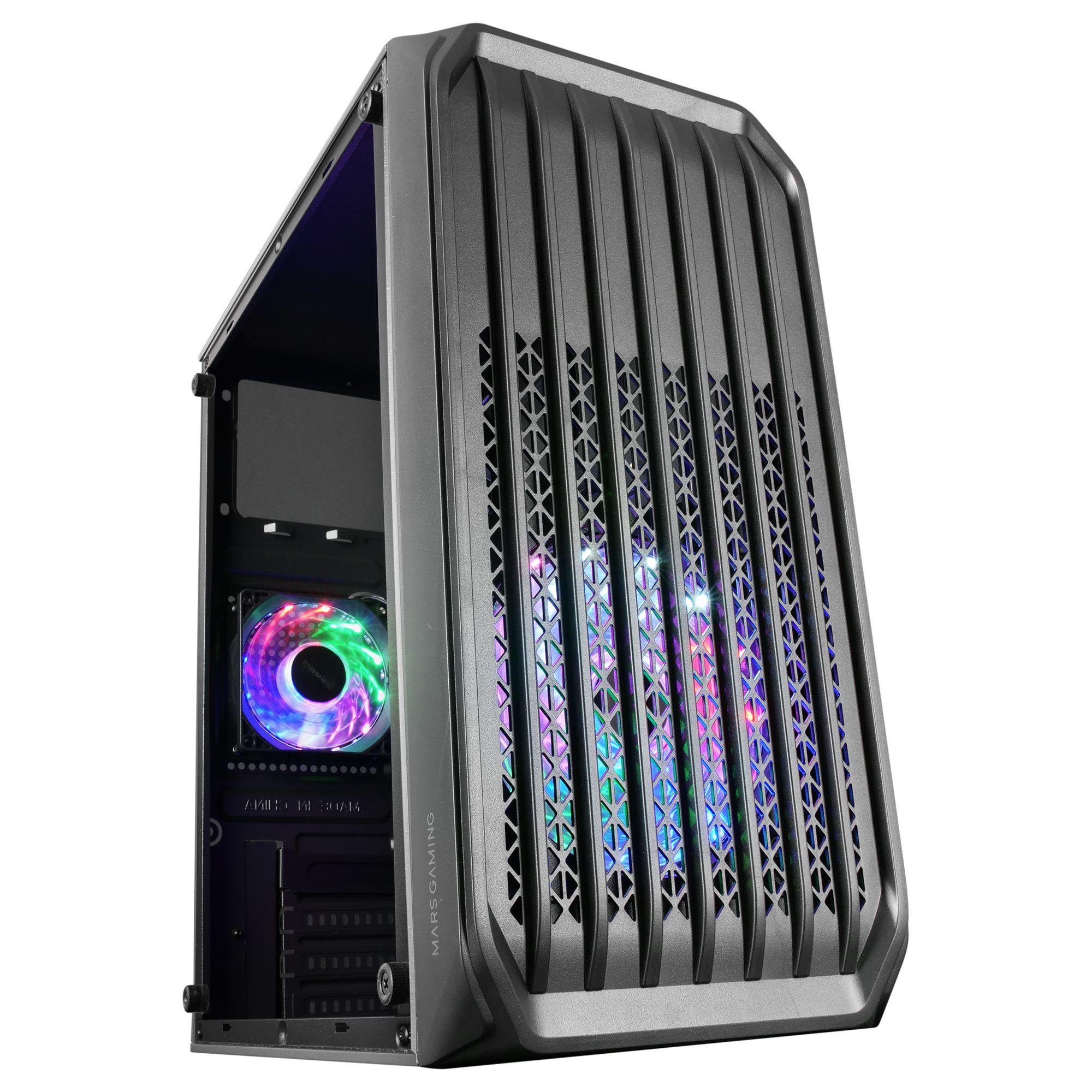 Caixa PC MARS GAMING MC-S2 (micro ATX, Mini-ITX - Mini Tower - micro-ATX, Mini-ATX - Preto)